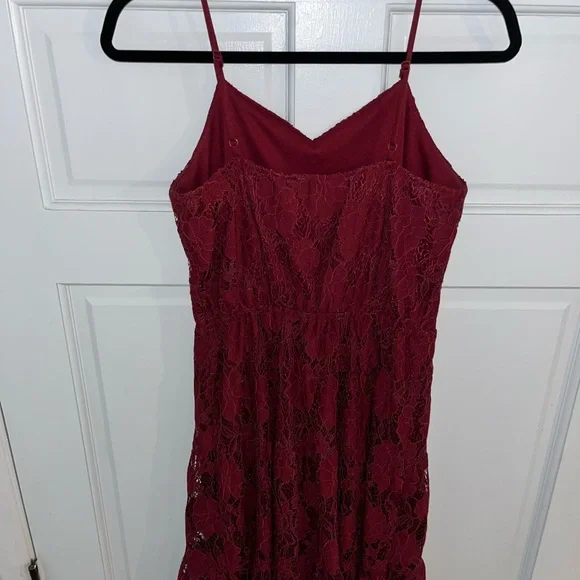 Monteau Red Sleeveless Spaghetti Strap Midi Dress - Picture 7 of 9